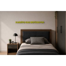 Boyutron Kardiyo Kas Motivasyon Modern 3D Baskı Dekoratif Duvar Yazısı Tablo - Yellow - 5 cm Yükseklik