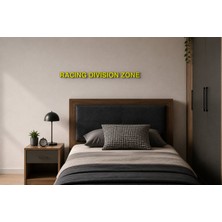 Boyutron Racıng Dıvısıon Zone Modern 3D Baskı Dekoratif Duvar Yazısı Tablo - Yellow - 5 cm Yükseklik