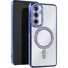 Zemira Home Newface Samsung Galaxy S24 Fe Joke Simli Magneticsafe Kılıf - Mavi