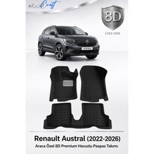 Otocraft Renault Austral 2022-2026 Araca Özel 8d Havuzlu Oto Paspas Takımı Siyah Tam Set 3 Parça