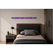 Boyutron Yolumuz Uzun Vaktimiz Dar Modern 3D Baskı Dekoratif Duvar Yazısı Tablo - Purple - 5 cm Yükseklik