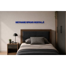 Boyutron Meyhane Efkar Nostalji Modern 3D Baskı Dekoratif Duvar Yazısı Tablo - Navy Blue - 5 cm Yükseklik