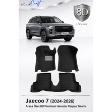 Otocraft Jaecoo 7 2024-2026 Araca Özel 8d Havuzlu Oto Paspas Takımı Siyah Tam Set 3 Parça