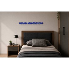 Boyutron Hesabı Kim Ödüyor? Modern 3D Baskı Dekoratif Duvar Yazısı Tablo - Navy Blue - 5 cm Yükseklik