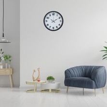 Nikaa Shop Siyah 36 cm Büyük Rakamlı Duvar Saati