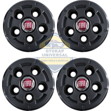 Otokap Universal Fiat Ducato 5 Bijon Siyah Jant Göbeği 4 Lü Takım Jant Göbek Kapağı Uyumlu Set
