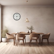 Nikaa Shop 36 cm Gri Şıklık Duvar Saati