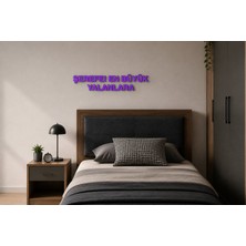 Boyutron Şerefe! En Büyük Yalanlara Modern 3D Baskı Dekoratif Duvar Yazısı Tablo - Purple - 5 cm Yükseklik