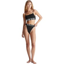 Calvin Klein Kadın / Kız Siyah Calvin Klein Thong-Nylon Siyah Kadın Bikini Altı