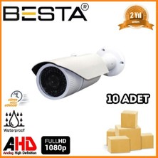 Nikaa Shop 2 Mp 1080P 42 LED Bullet Ahd Güvenlik Kamerası 10 Adet Koli