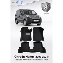 Otocraft Citroën Nemo 2008-2024 Araca Özel 8d Havuzlu Oto Paspas Takımı Siyah Tam Set 3 Parça