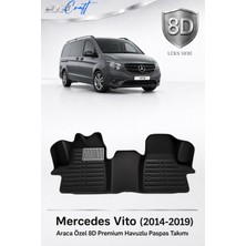 Otocraft Mercedes Vito 2014-2019 Araca Özel 8d Havuzlu Oto Paspas Takımı Siyah Ön Kabin