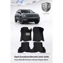 Otocraft Opel Grandland Benzinli 2024-2026 Araca Özel 8d Havuzlu Oto Paspas Takımı Tam Set 3 Parça