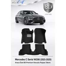 Otocraft Mercedes C Serisi W206 2021-2025 Araca Özel 8d Havuzlu Oto Paspas Takımı Tam Set 3 Parça