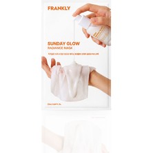 Frankly Sunday Glow Radiance, %5 Niacinamide ve Glutathion Içeren Aydınlatıcı Kağıt Maske