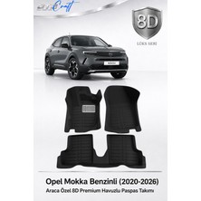 Otocraft Opel Mokka Benzinli 2020-2026 Araca Özel 8d Havuzlu Oto Paspas Takımı Siyah Tam Set 3 Parça