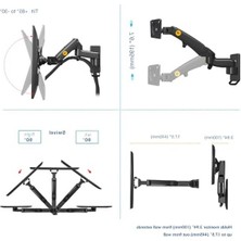 MarkEntegra Duvara Montaj Monitör Tutucu, Ergoflex ile Ayarlanabilir 17-35"