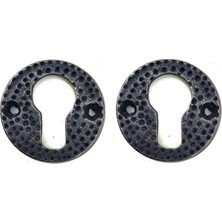Armüz Antika Tarz Dekoratif Pirinç Oda Kilit Rozeti - 49MM, Oksit