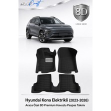 Otocraft Hyundai Kona Elektrikli 2023-2026 Araca Özel 8d Havuzlu Oto Paspas Takımı Tam Set 3 Parça