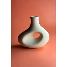 Ceramingo Asimetrik Vazo Model 2 Ham Seramik Bisküvi