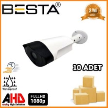 Nikaa Shop 2 Mp 1080P 6 Atom LED Bullet Ahd Güvenlik Kamerası 10 Adet Koli