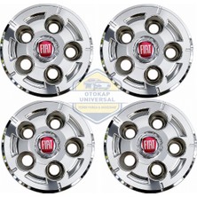 Otokap Universal Fiat Ducato 5 Bijon Krom Kaplama Jant Göbeği 4 Lü Takım Jant Göbek Kapağı Uyumlu Set
