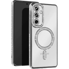 Zemira Home Newface Samsung Galaxy S23 Fe Joke Simli Magneticsafe Kılıf - Gümüş
