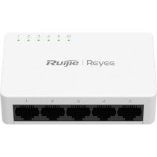Reyee RG-ES05G-L 5 Portlu, 10/100/1000 Gigabit, Tak Çalıştır Switch, Plastik Kasa