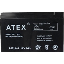 Atex AX-12V 7AH Bakımsız Kuru Akü