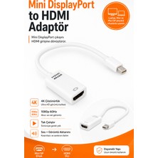 Anunnaki Mini Displayport HDMI Adaptör Çevirici 4K 1080P 60Hz Laptop Mac Monitör Tv Projektör Uyumlu