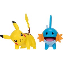 Jazwares Pokemon Battle Figür 2'li Set POK/PKW3355 - Pikachu ve Mudkip
