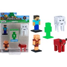 Minecraft 3D Toppeez 5’li Figür Seti - Kırmızı Mooshroom'lu Set