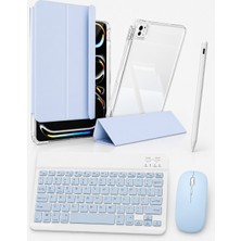 Five-E Apple iPad Pro 11 M5 Foldex Yatay ve Dikey Standlı Türkçe Klavye Mouse Kalem ve Kılıf Seti A3357 A3358