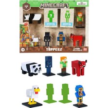 Minecraft 3D Toppeez Deluxe 8’li Figür Seti S2 - Alex'li Set