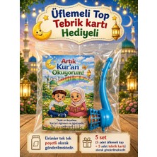 Nostaljik Lezzetler 5 Set Kur'an Okuyorum Hediyesi Kur'an Kursu-Hatim Töreni Hatırası Pipo Şeklinde Üflemeli Top Tebrik Kartı Hediyeli