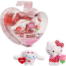 Jazwares Hello Kitty Kalpten Kalbe S2 2’li Figür Seti HKT02000 - Hello Kitty ve Cinnamoroll
