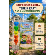 Nostaljik Lezzetler 5 Set Kur'an Okuyorum Hediyesi Kur'an Kursu-Hatim Töreni Hatırası Kalp Kurşun Kalem Tebrik Kartı Hediyeli