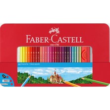 Faber-Castell Boya Kalemi 60'lı, Metal Kutu,yumuşak Mineli,parlak Canlı Renkler