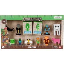 Minecraft 3D Toppeez Deluxe 12’li Figür Seti S2 - Pembe Sheep'li Set