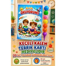 Nostaljik Lezzetler 20 Set Yeni Okumayı Öğrenen Öğrencilere Hediye Artık Okuyorum Yazılı 1. Sınıf Hatırası Keçeli Kalem Tebrik Kartı Hediyeli