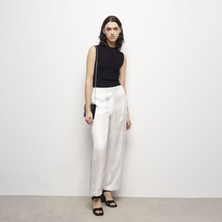 The Kooples Kadın Desenli Krem Saten Pantolon