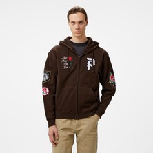 Primitive Temptation Zip Hood Erkek Kahverengi Sweatshirt