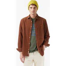 Scotch & Soda Scotch&soda Regular-Fit Corduroy Erkek Kahverengi Gömlek