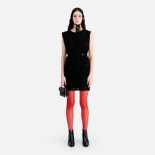 The Kooples Kadın Bisiklet Yaka Kolsuz Siyah Elbise