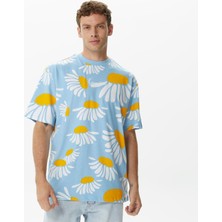 Karl Kani Small Signature Daisy Erkek Mavi T-Shirt