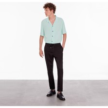 The Kooples Erkek Comfort Fıt Kısa Kollu Mavi Gömlek