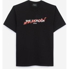 The Kooples Logo Baskılı Erkek Siyah T-Shırt