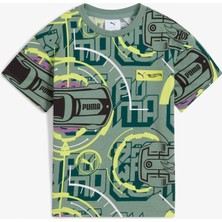 Puma Hot Wheels Graphic Çocuk Yeşil T-Shirt