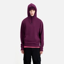 The Kooples Erkek Kapüşonlu Baskılı Bordo Sweatshırt