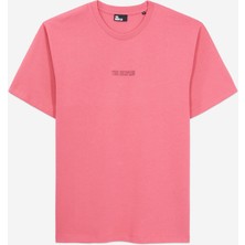 The Kooples Erkek Bisiklet Yaka Kısa Kollu Baskılı Pembe T-Shırt